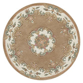 Royal Beige Round & Half Moon Traditional Hand Tufted Wool Rugs - Pendle Village Furniture